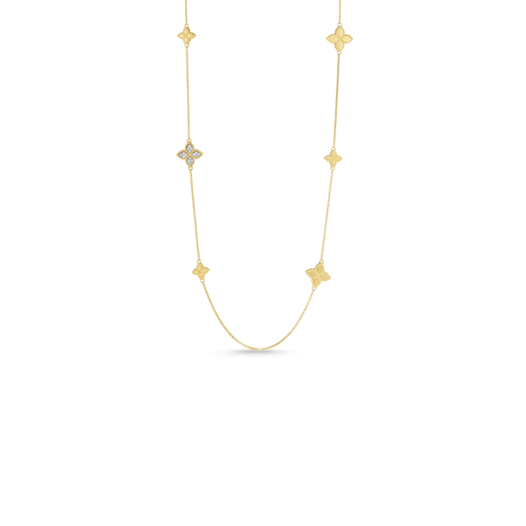 Roberto coin best sale diamond station necklace